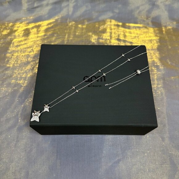 APM Monaco Sterling Silver Silver Lock Necklace - Picture 3 of 5